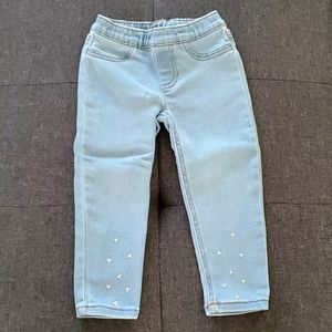 Denim sequins jeggings